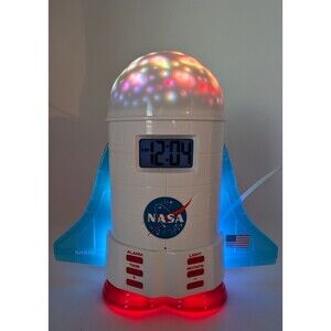 Sharp NASA Space Shuttle LCD Alarm Clock Space Projection Night Light